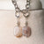 Jennifer's Mildly Mauve Agate Cross Necklace and Earring Set