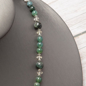 Jennifer’s Moss Green Christmas Necklace and Earring Set