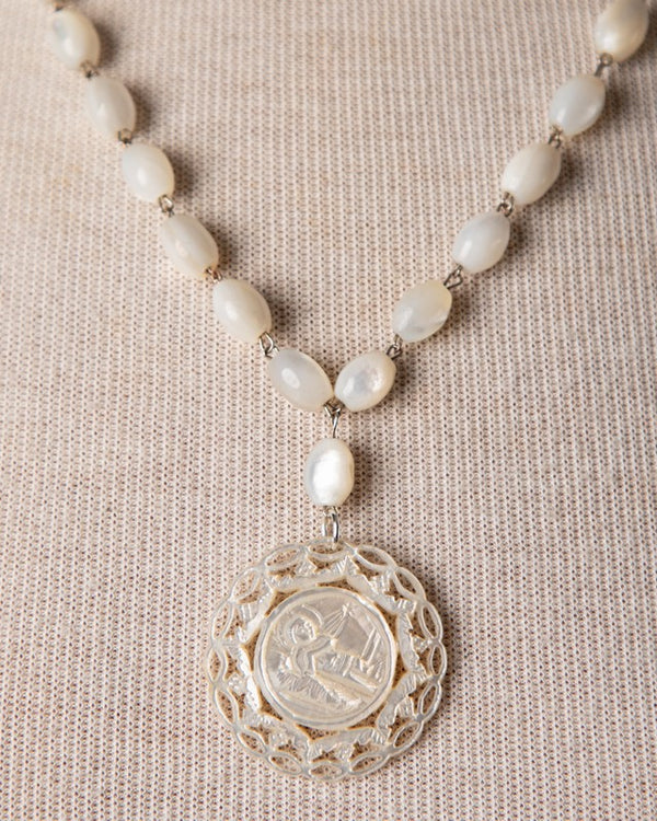 Jennifer’s Mother-of-Pearl Nativity of Jesus Necklace