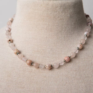 Jennifer’s Opal and Rose Quartz Luther’s Rose Necklace