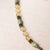 Jennifer's Opalescent Czech Glass and Brass Cross Necklace and Earring Set