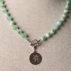 Jennifer's Pectolite and Zircon Easter Lily Alleluia Necklace and Earring Set