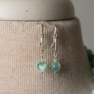 Jennifer's Pectolite and Zircon Easter Lily Alleluia Necklace and Earring Set