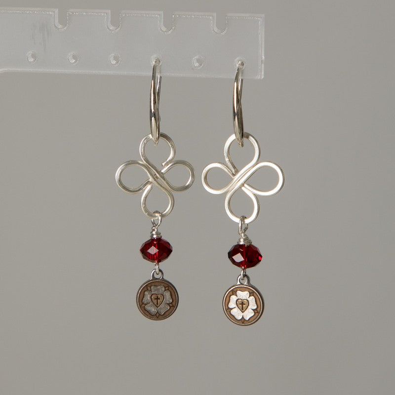 Jennifer's Quatrefoil Luther's Rose Earrings
