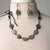 Jennifer's Suede Eagle Eye Side-tie Necklace and Earring Set