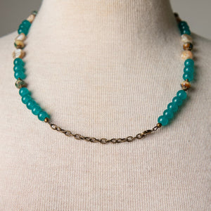 Jennifer's Teal Baptism Shell Necklace