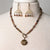 Jennifer's Tiger Eye Shell Necklace and Earring Set