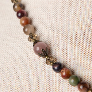 Jennifer's Tiger Eye Shell Necklace and Earring Set
