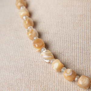 Jennifer's Troca Shell and Mother-of-Pearl Cross Necklace and  Earring Set