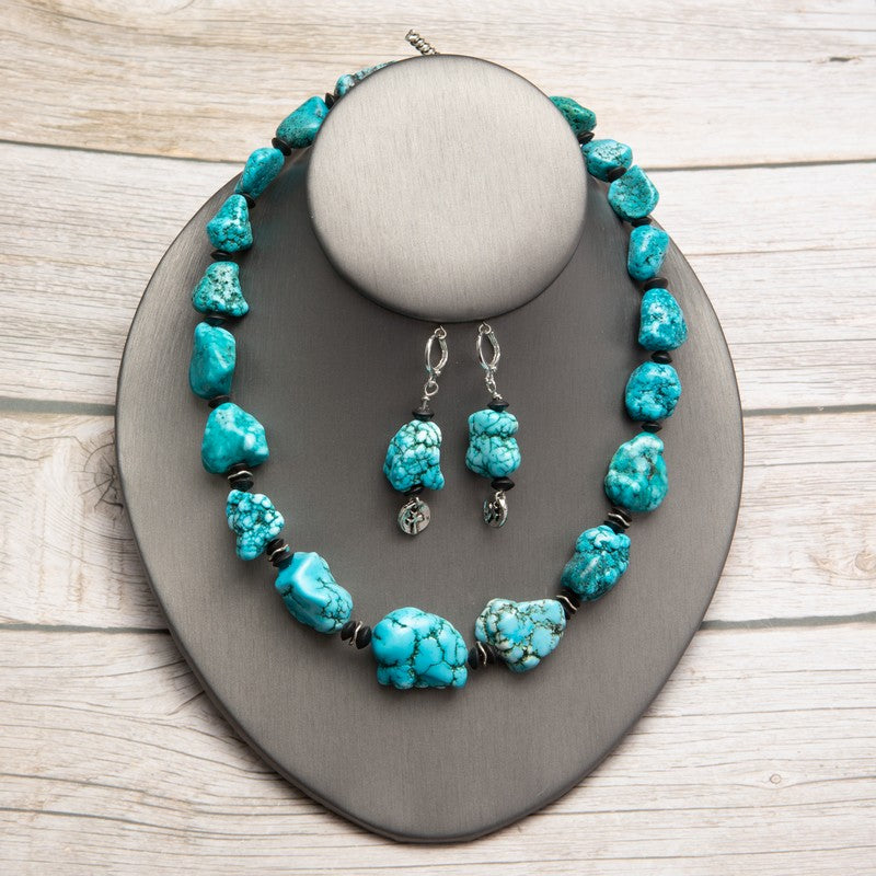 Jennifer’s Turquoise Magnesite Necklace and Earring Set