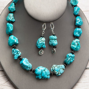 Jennifer’s Turquoise Magnesite Necklace and Earring Set