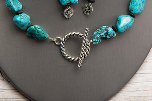 Jennifer’s Turquoise Magnesite Necklace and Earring Set