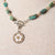 Jennifer's Turquoise and Crystal Luther's Rose Necklace and Earring Set