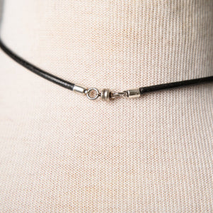Jennifer's Unisex Leather and Luther's Rose Necklace