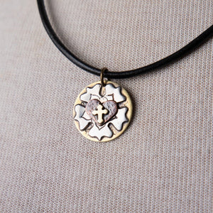 Jennifer's Unisex Mixed-Metals Luther's Seal Necklace