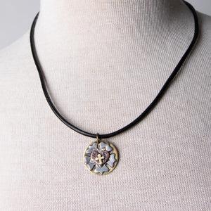 Jennifer's Unisex Mixed-Metals Luther's Seal Necklace