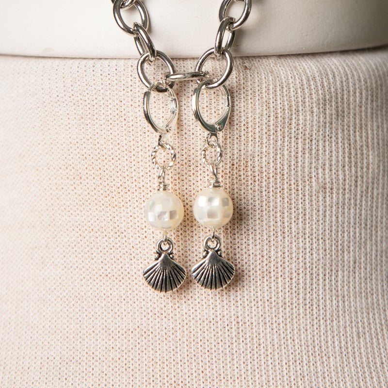 Jennifers Mother of Pearl and Baptism Shell Earrings