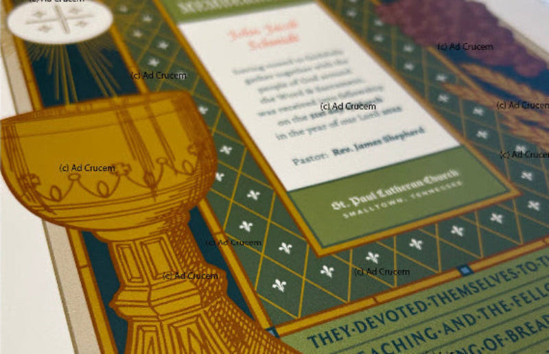 Ad Crucem Membership Certificate Single Print