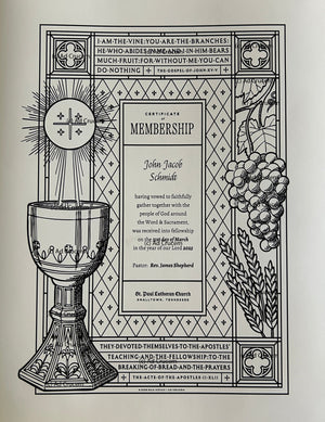 Ad Crucem Membership Certificate Single Print