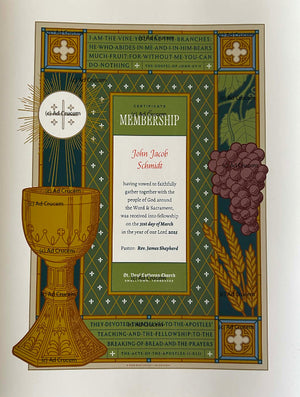 Ad Crucem Membership Certificate Single Print