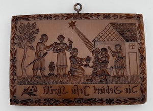 Rectangular Nativity German Script Springerle Cookie Mold