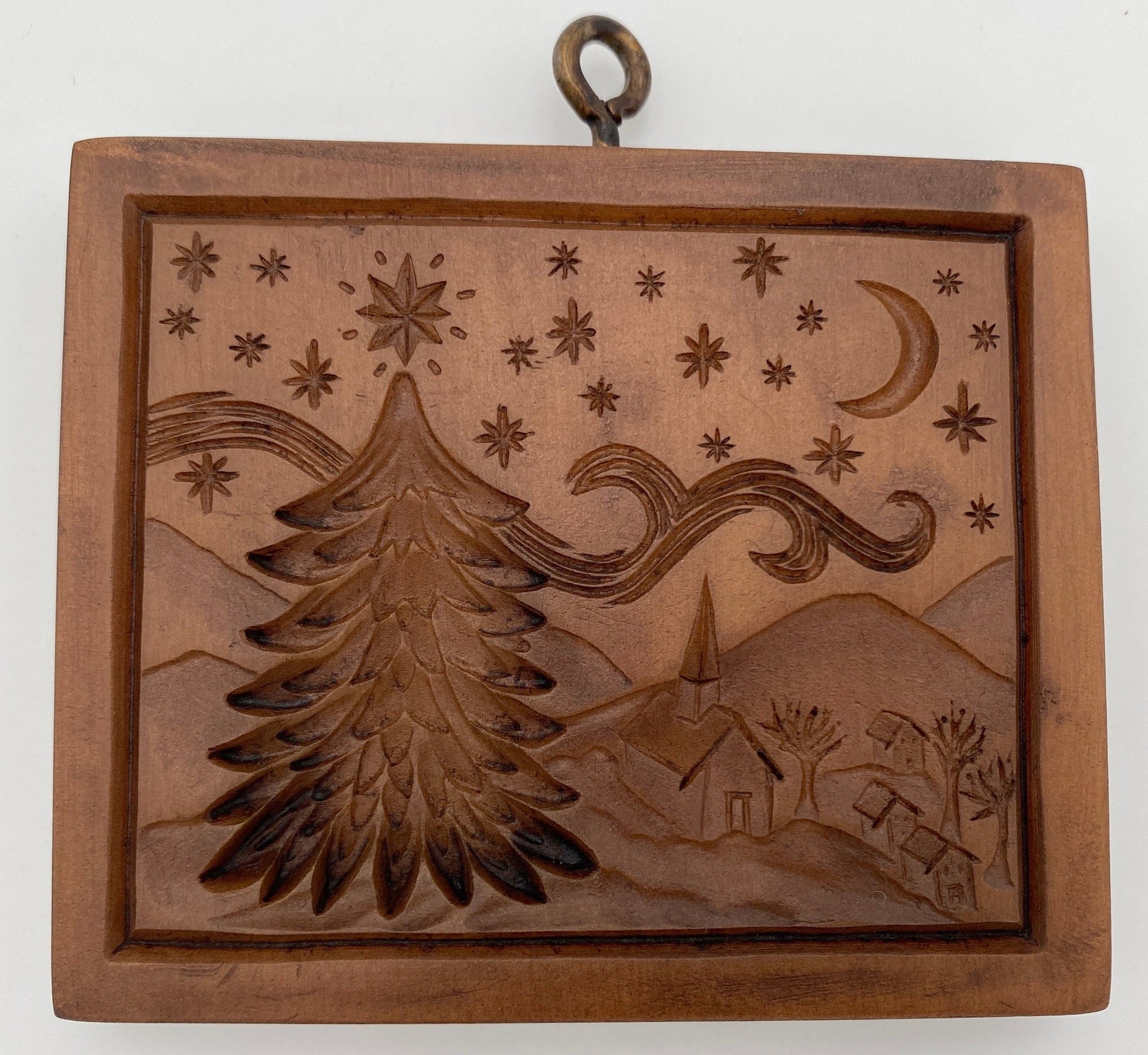 Starry Christmas Tree Springerle Cookie Mold