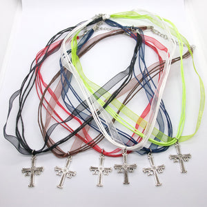Kelly's Alpha/Omega Ribbon Necklace