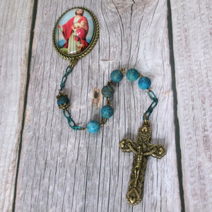 Kelly's Blue Agate Good Shepherd Chaplet