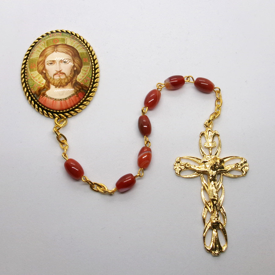 Kelly's Carnelian "Face of Christ" Chaplet