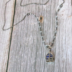 Kelly's Crystal Nativity Window Necklace