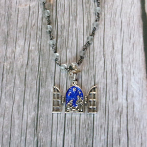 Kelly's Crystal Nativity Window Necklace