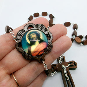 Kelly's Dark Wood Ecce Homo Prayer Beads