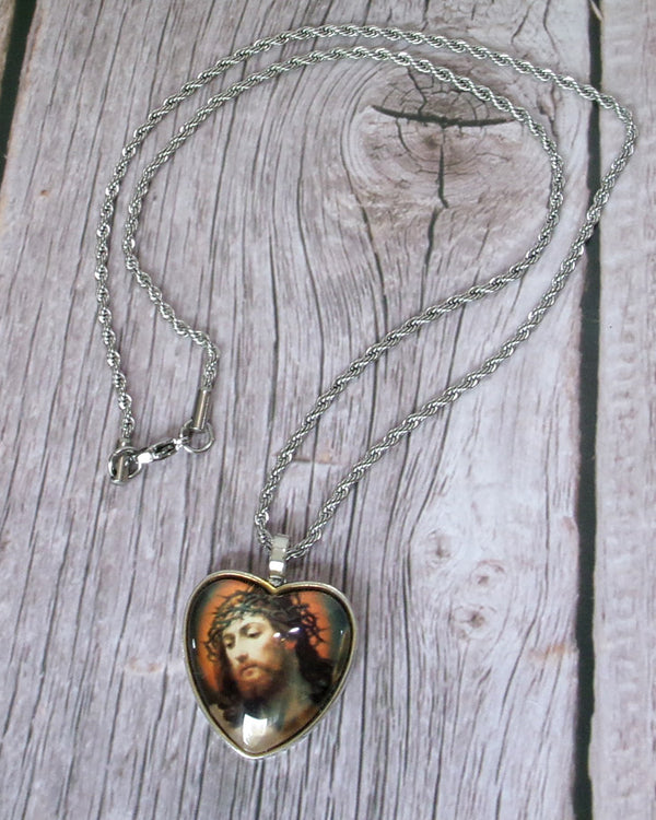 Kelly's Ecce Homo Heart Necklace