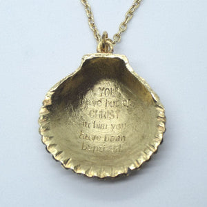 Kelly's Golden Baptism Shell Necklace