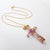 Kelly's Floral Resin Cross Necklace