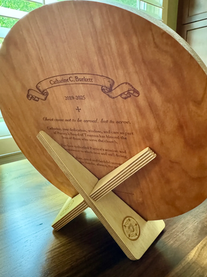 Ad Crucem Round 3D Luther Rose and Solas Plaque