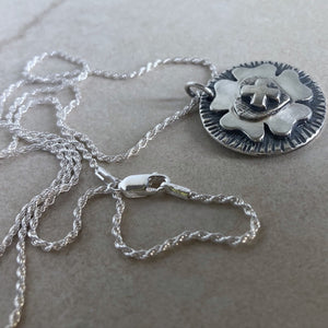 Kathy’s Handcrafted Silver Luther Rose Necklace