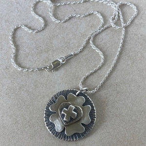 Kathy’s Handcrafted Silver Luther Rose Necklace