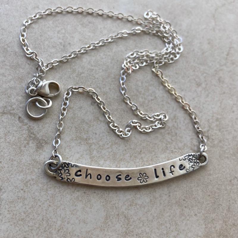 Kathy’s Handcrafted Choose Life Necklace