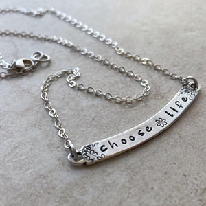 Kathy’s Handcrafted Choose Life Necklace