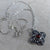Kathy's Handcrafted Silver Cross with Red Pearl Necklace