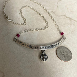 Kathy’s Silver Handcrafted Truth, Goodness and Beauty Necklace