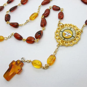 Kelly's Large Amber Holy Spirit Prayer Beads