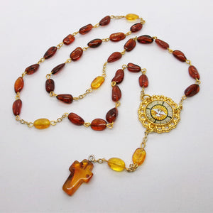 Kelly's Large Amber Holy Spirit Prayer Beads