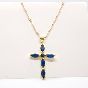 Kelly's Marquis Crystal Cross Necklace
