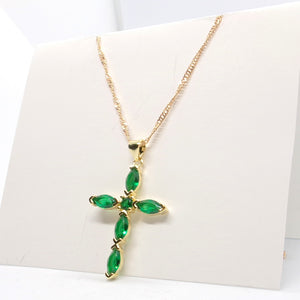 Kelly's Marquis Crystal Cross Necklace