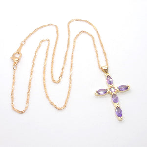 Kelly's Marquis Crystal Cross Necklace