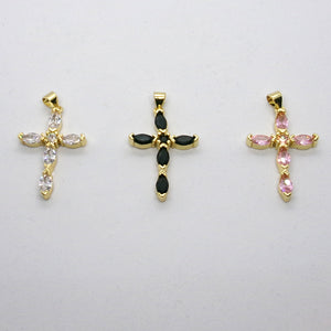 Kelly's Marquis Crystal Cross Necklace