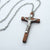 Kelly's Medium-Sized Wood Crucifix Necklace (Mahogany)