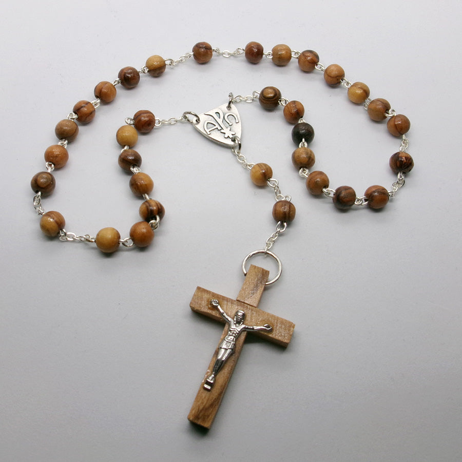 Kelly's Olive Wood Alpha Omega Prayer Beads